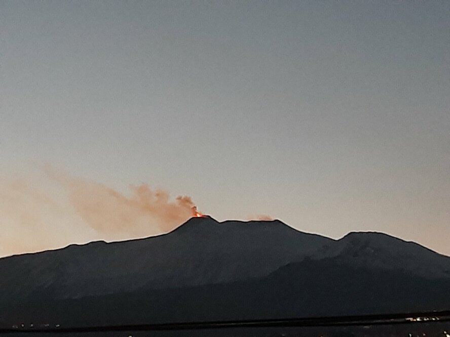 Social media users share volcanic eruption