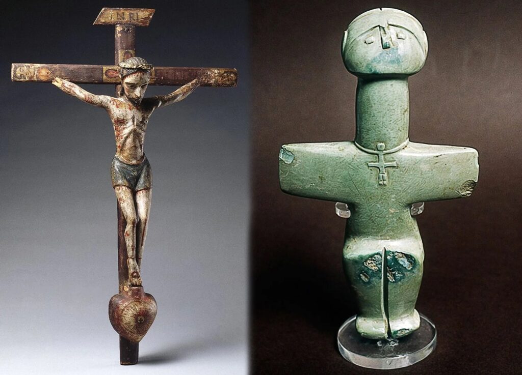 Who wore crosses around their necks 3000 years before Christians 17