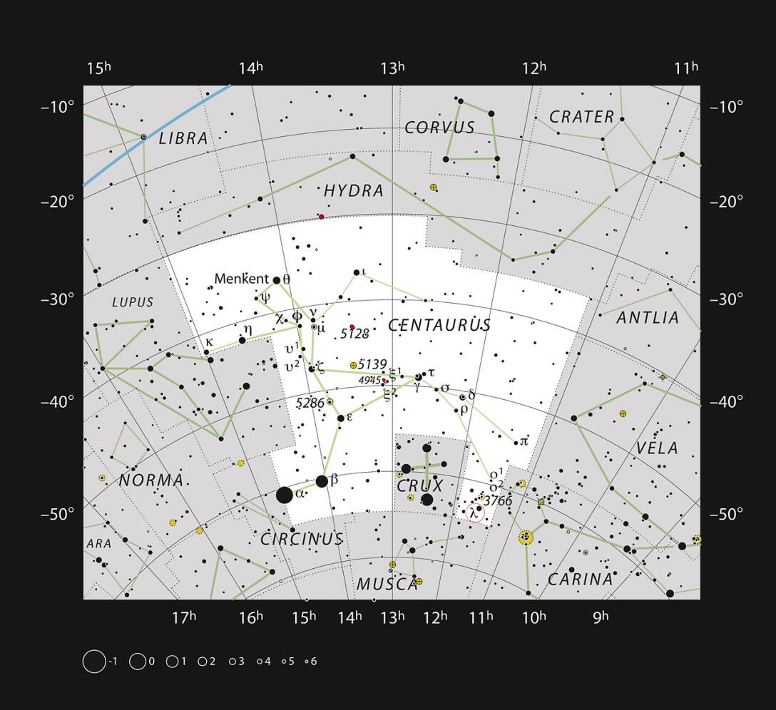 map, constellation Sculptor