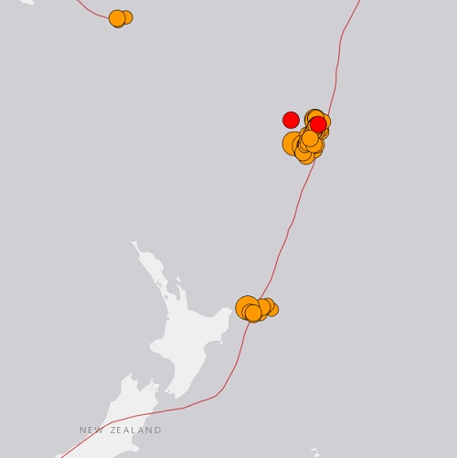 A pole shift is coming: Abnormal seismic activity at a fault near New Zealand. Earthquake 8.2 off the Kermadec Islands 3