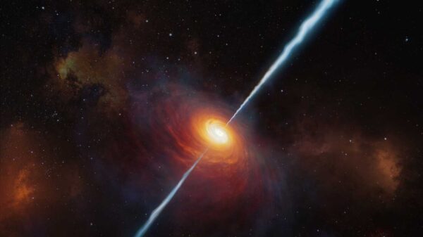 Incredibly voracious black hole became the most distant radio beacon in the universe 25