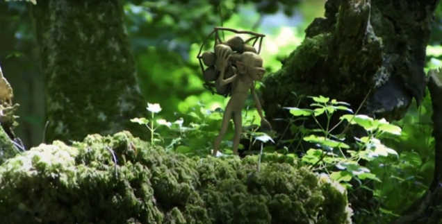 Fairy Hunter captures tiny green men in the forest 1