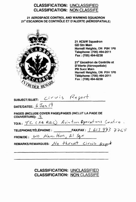 Canadian Military UFO Report