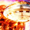 Intergalactic portal: after a cruciform explosion, a Moon-sized UFO flew out of the Sun 2