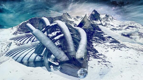 Two UFOs were discovered in the middle of a rocky area in Antarctica 20