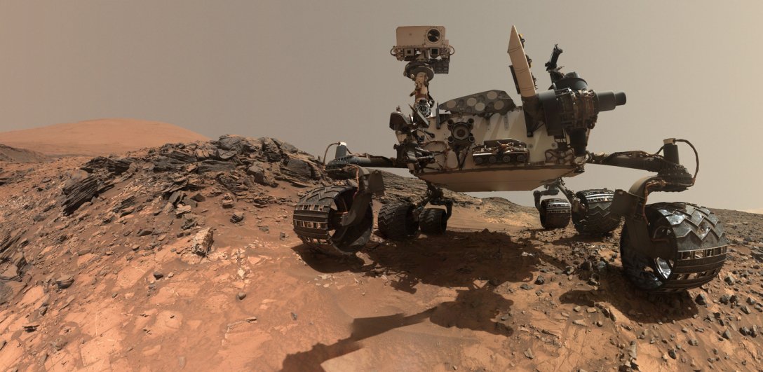 Curiosity, rover, Mars surface, photo