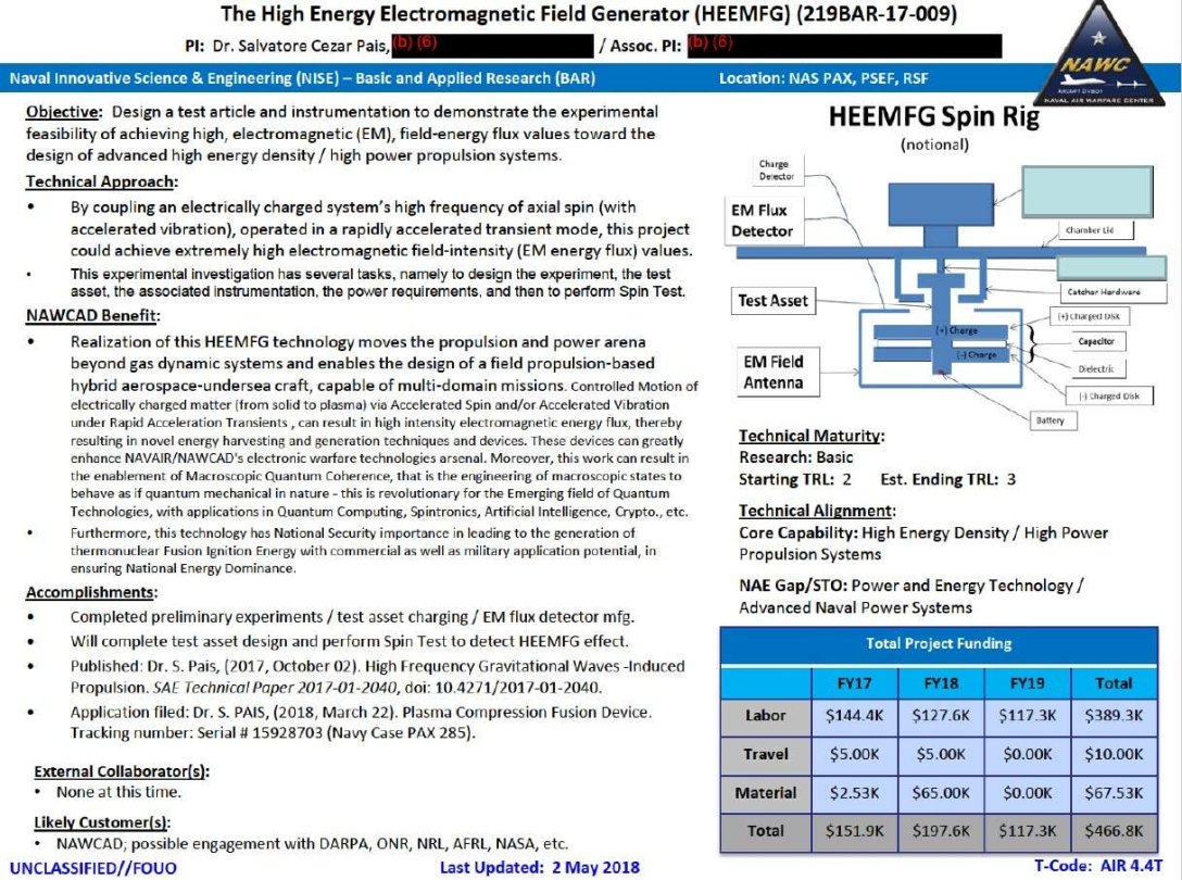 The concept of a high-energy electromagnetic field generator