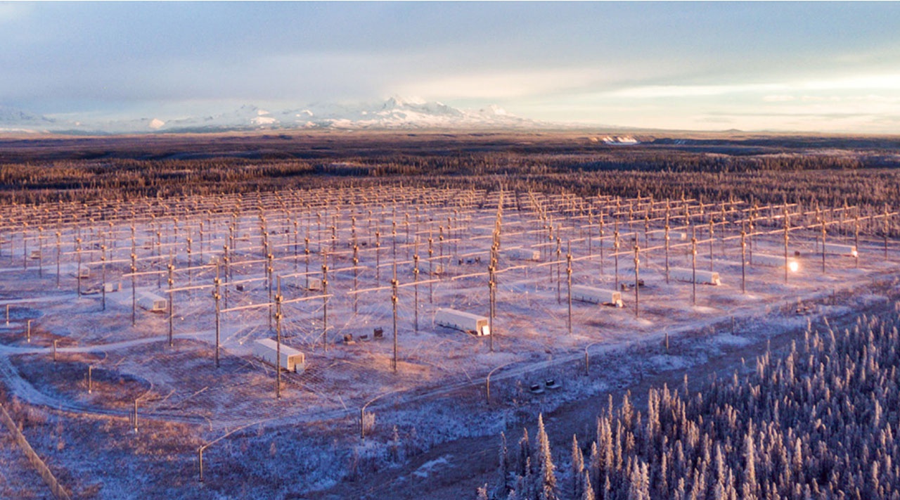 The HAARP complex in Alaska, created in 1997 for ionospheric research, studying the nature of the ionosphere and developing air and missile defense systems.