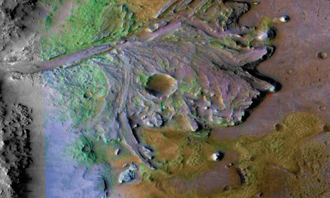 crater Lake, Mars, surface, photo