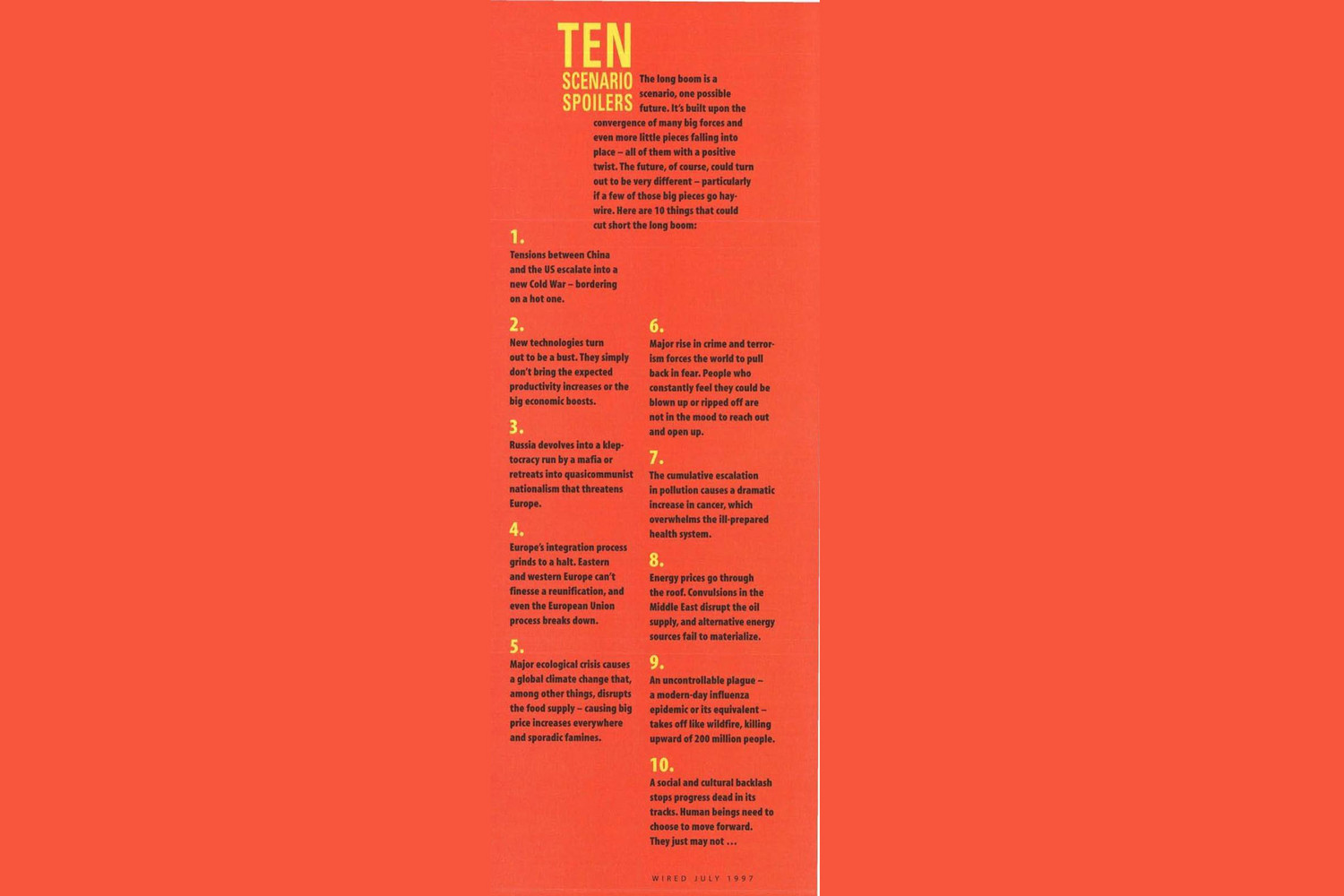 Wired's 1997 prophetic "predictions" for the 21st century 2