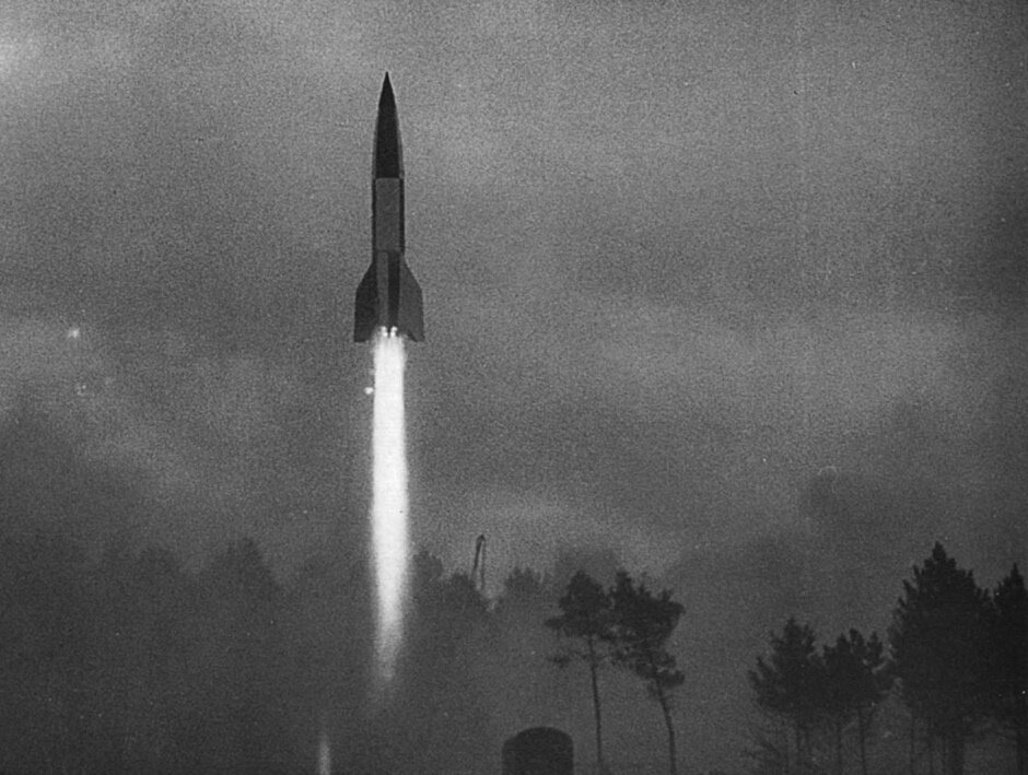 Wystrzelenie rakiety „V-2”.