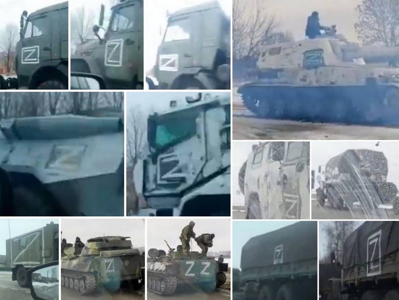 The mysterious letter "Z" on Russian military equipment on the border with Ukraine has confused everyone 2