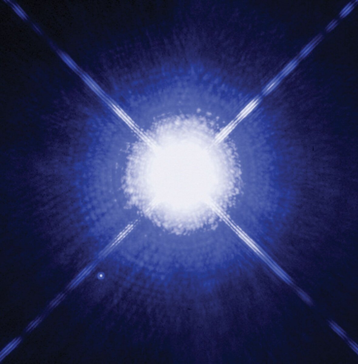 So „sieht“ das Hubble-Weltraumteleskop Sirius.