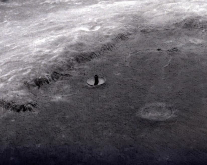 Man-made object on the moon. 