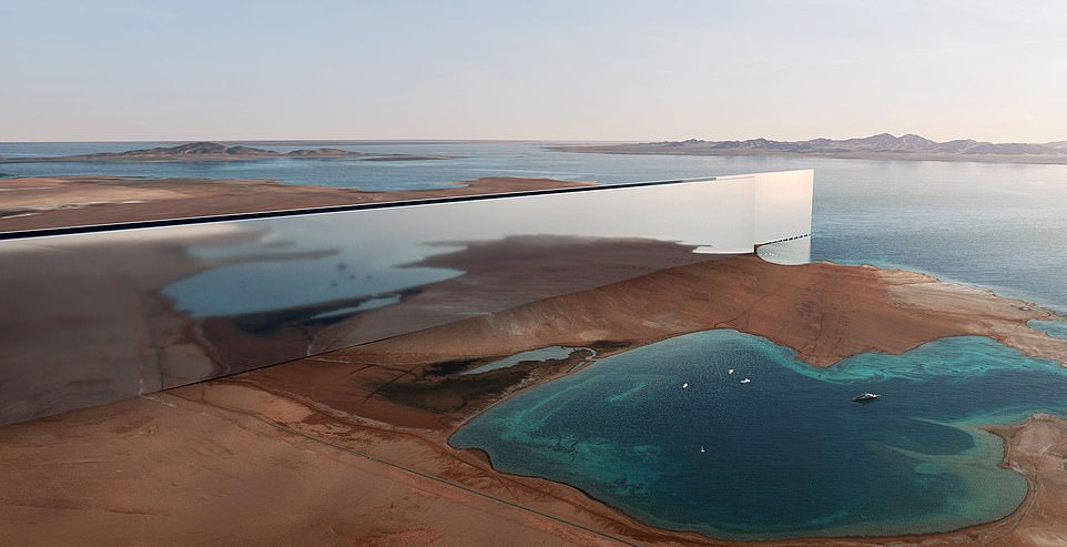 Saudi-Arabien will die neuen Pyramiden der Wüste bauen: Zwei Wolkenkratzer, die sich über 75 Meilen erstrecken, zu einem Preis von 1 Billion Dollar, verwirrten Verschwörungstheoretiker 1 Saudi-Arabien will die neuen Pyramiden der Wüste bauen: Zwei Wolkenkratzer, die sich über 75 Meilen erstrecken, zu einem Preis von 1 Billion Dollar, verwirrten Verschwörungstheoretiker 1