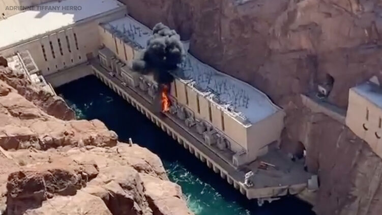What caused the explosion and fire at the Hoover Dam? 1