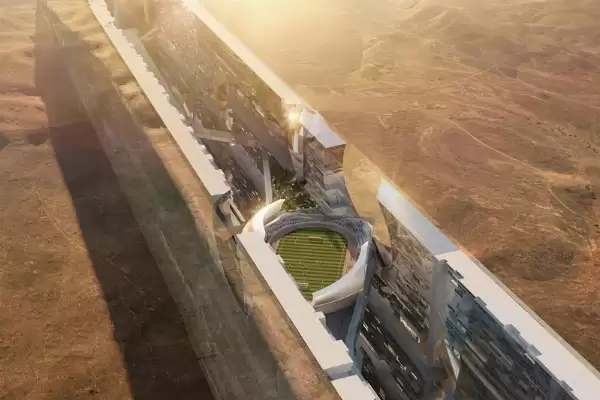 Saudi-Arabien will die neuen Pyramiden der Wüste bauen: Zwei Wolkenkratzer, die sich über 75 Meilen erstrecken, zu einem Preis von 1 Billion Dollar, verwirrten Verschwörungstheoretiker 2