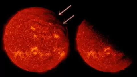 Greetings from planet Nibiru? A huge dark object blocked the satellite's view of the sun 2