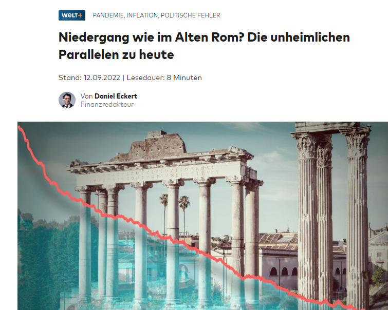 Die Welt: the crisis in Europe is following the scenario of the decline of Ancient Rome 2