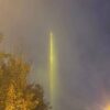 Laser gun test or aliens? A yellow ray from the earth "torn" the sky in the Russian border town of Belgorod 167