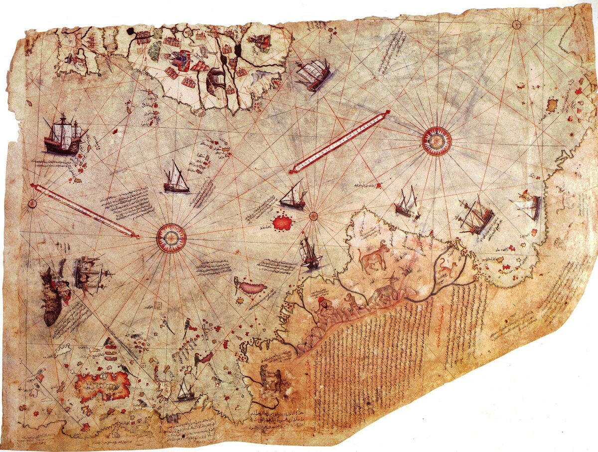 Karte von Piri Reis.