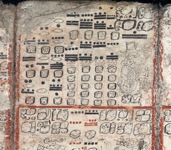 A fragment of a page from the Dresden Codex, an ancient Mayan manuscript.  Photo © loc.gov
