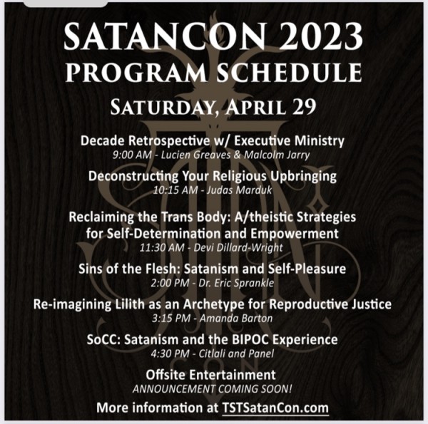 A sombria conferência de satanistas acolhendo o inferno: o rasgo da Bíblia e o 'desbatismo' 5