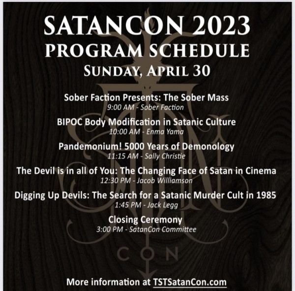 A sombria conferência de satanistas acolhendo o inferno: o rasgo da Bíblia e o 'desbatismo' 6