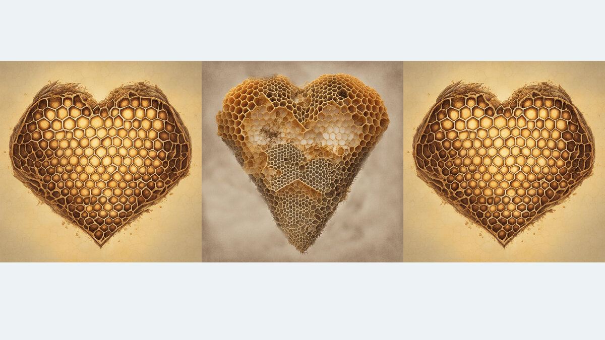 The spiritual heart has a cellular structure similar to a honeycomb