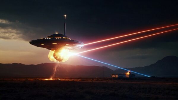 Inexplicable footage surfaced of a “flying saucer” shooting down a US nuclear warhead during a planned test in 1964 12