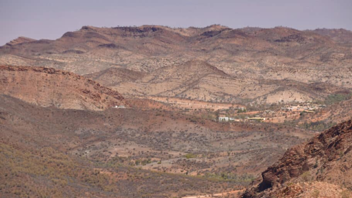 A view of Arkaroola Wildlife Sanctuary, Flinders Ranges, showing glacial deposits that were deposited during the Sturtian glaciation about 717–664 million years ago.