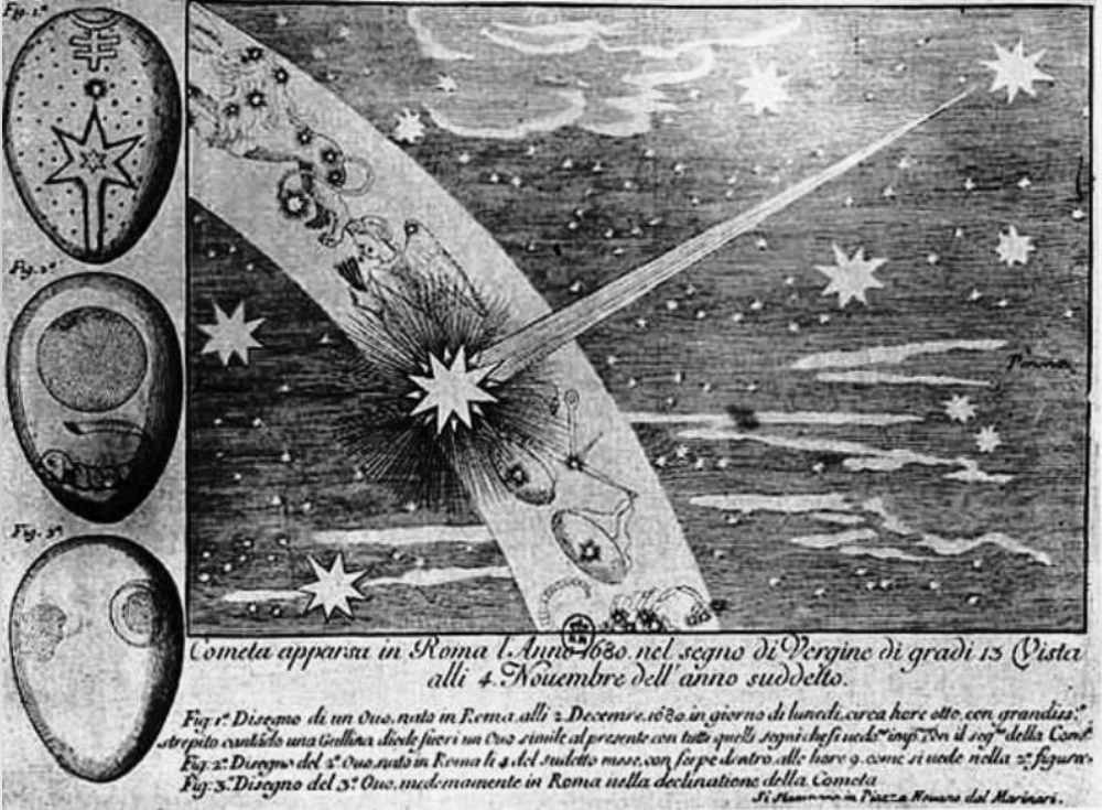 Halley's Comet. Engraving from 1811