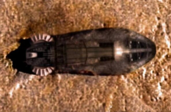 What if a spaceship were camouflaged beneath a rock?