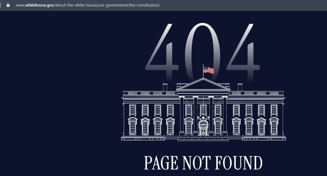 White House Website: The Constitution is Nowhere to be Found? 2